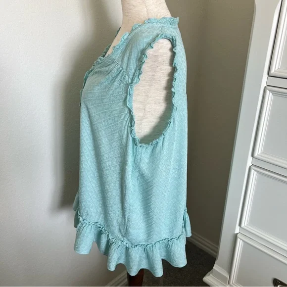 Blue Ruffle Tank - Picture 5 of 8